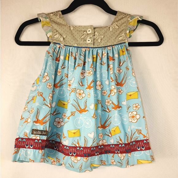 Matilda Jane Dress (It's A Wonderful Parade) Love Letter Shabby Top - Size 4 - Picture 2 of 4